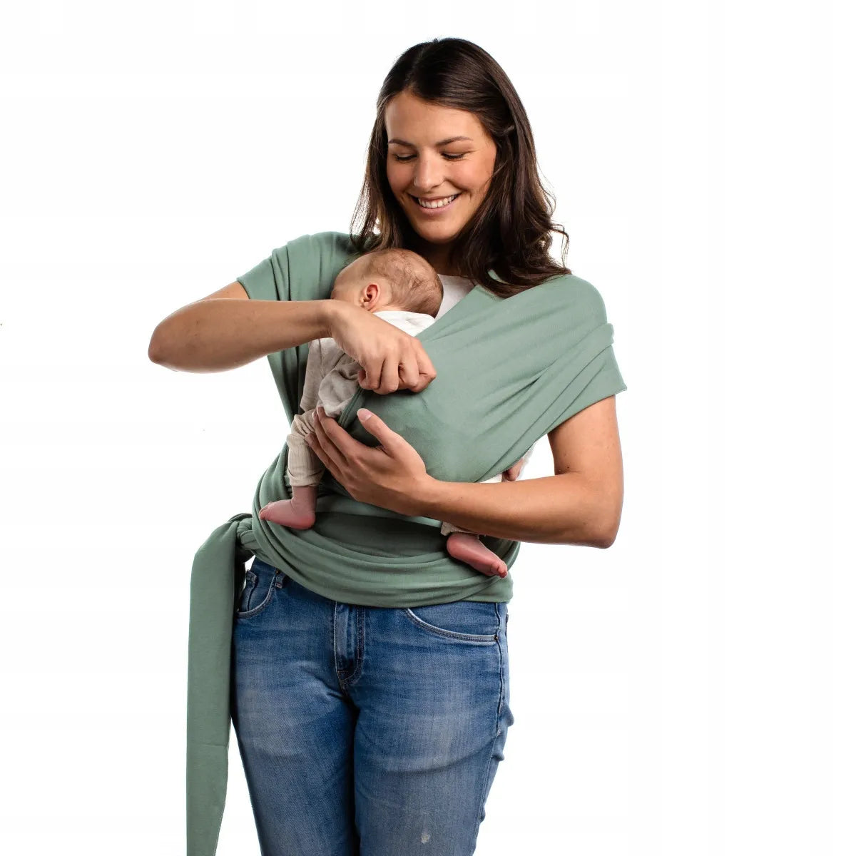 BOBA Wrap žalia kūdikio nešiojimo skara