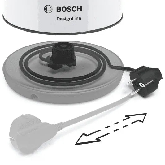 Bosch DesignLine TWK3P421 elektrinis virdulys, 2400 W, 1,7 l, baltas