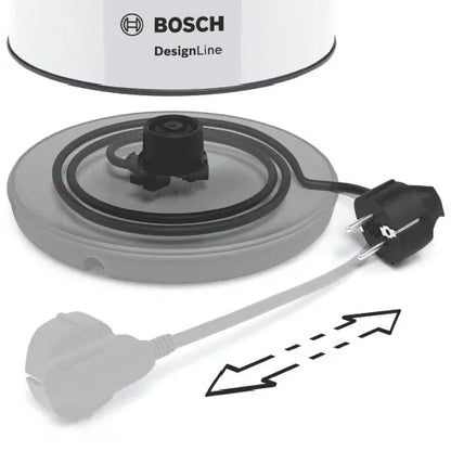 Bosch DesignLine TWK3P421 elektrinis virdulys, 2400 W, 1,7 l, baltas