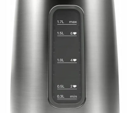 „Bosch DesignLine“ TWK5P475 elektrinis virdulys, 2400 W, 1,7 l, sidabrinis