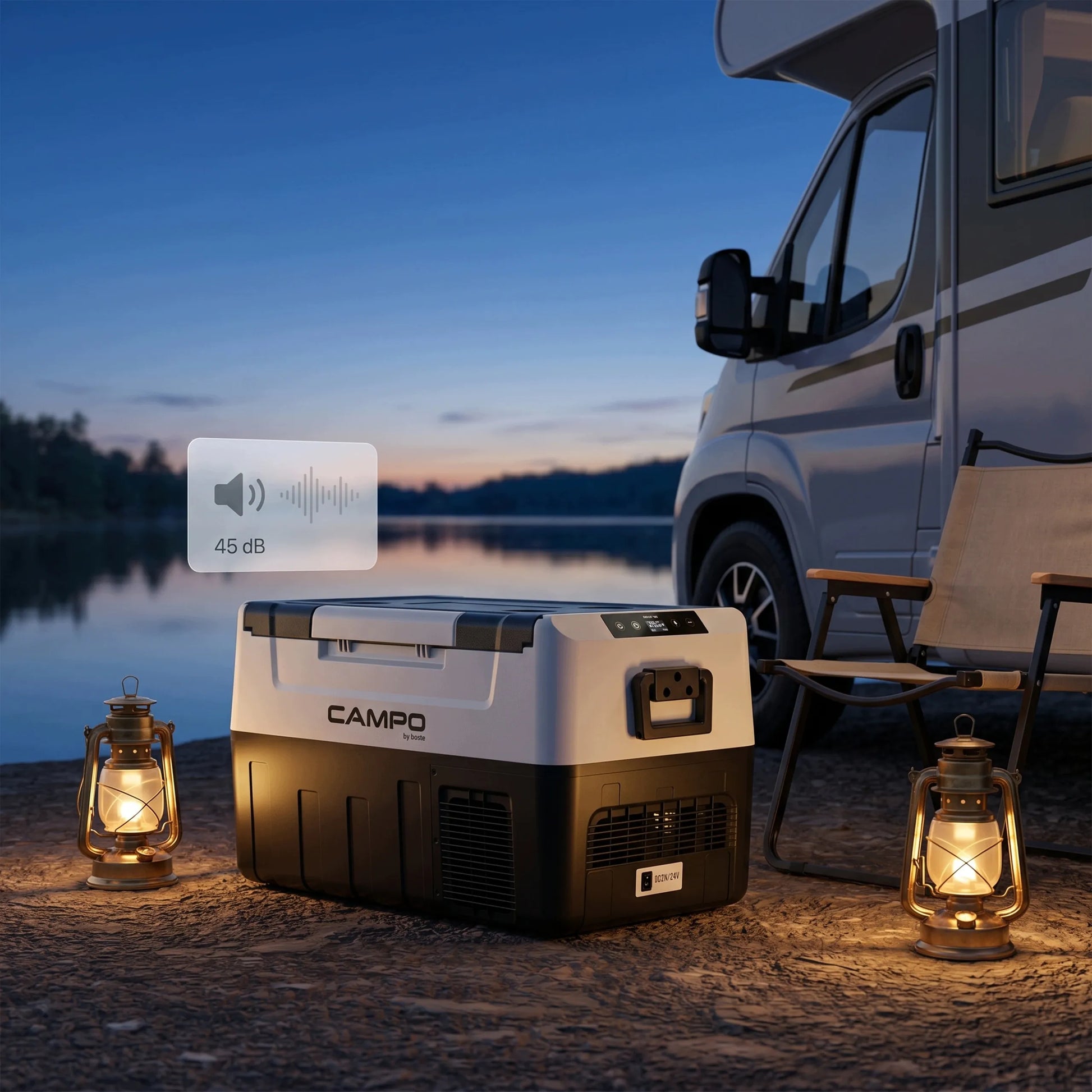 Boste 45L kompresorinis automobilinis šaldytuvas -20°C GALINGAS 12V 24V