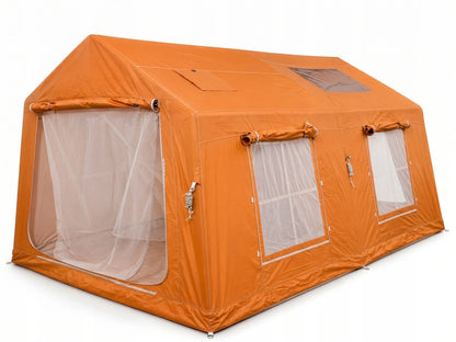 Boste Campo AirCab XL pripučiama kempingo ir glampingo palapinė 10-12 vietų su erdviu prieangiu