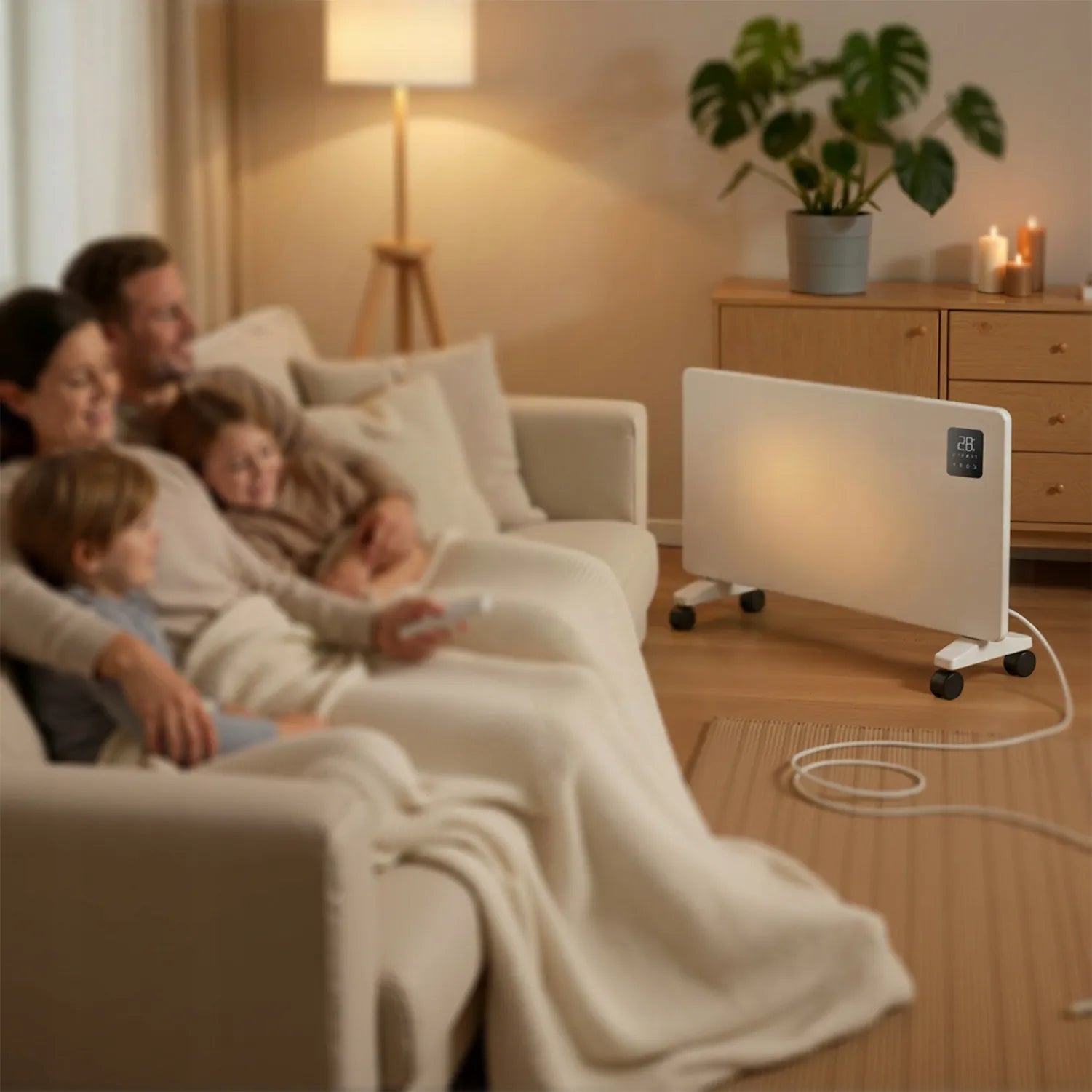 Boste elektrinis konvekcinis šildytuvas 2500W Smart WiFi LED