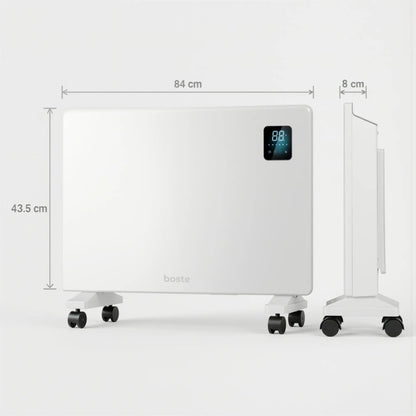 Boste elektrinis konvektorinis radiatorius, energiją taupantis 2000 W, Smart WiFi LED