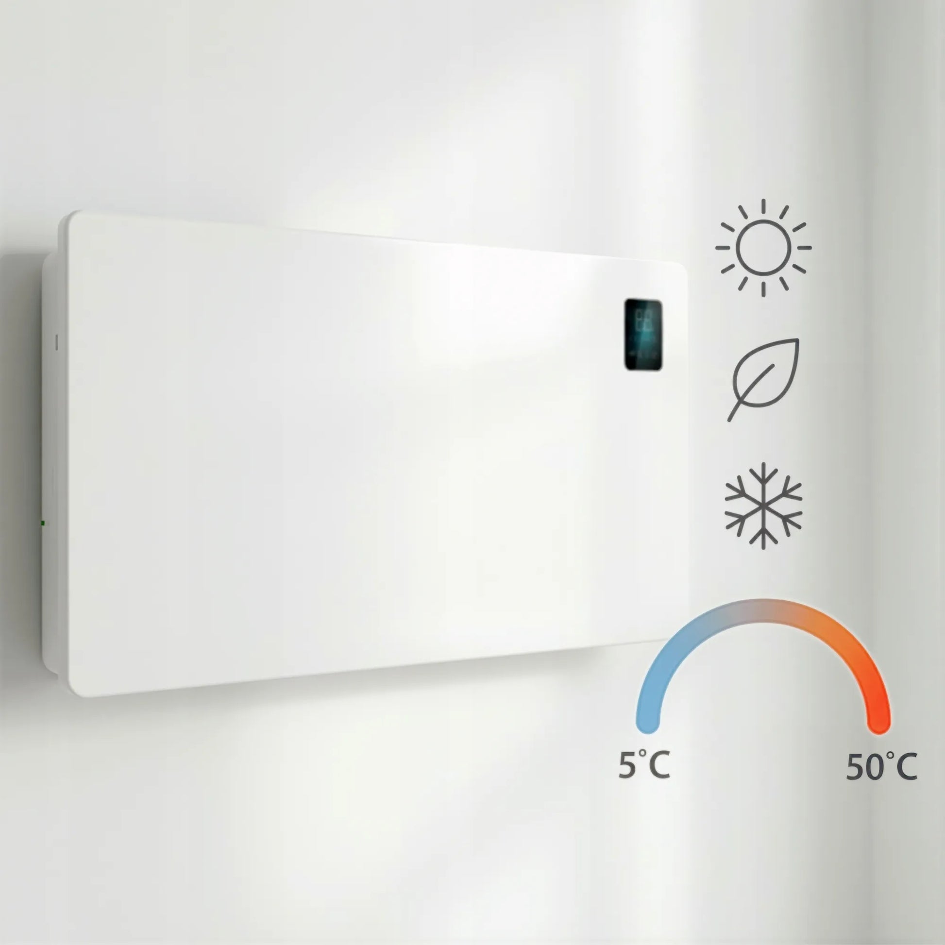 Boste elektrinis konvektorinis radiatorius, energiją taupantis 2000 W, Smart WiFi LED