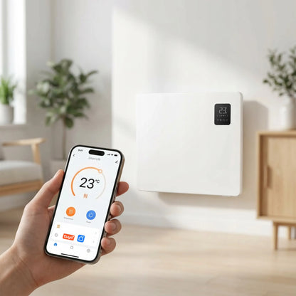 Boste elektrinis konvektorinis radiatorius, energiją taupantis 2000 W, Smart WiFi LED