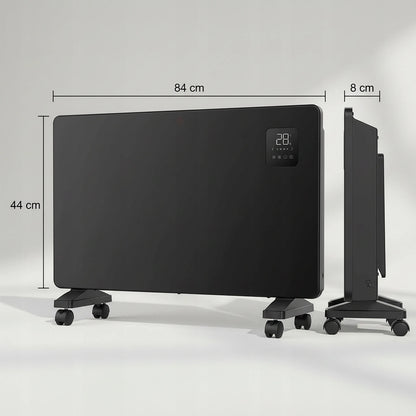 BOSTE elektrinis konvektorinis šildytuvas, energiją taupantis, 2000W, WiFi, LED