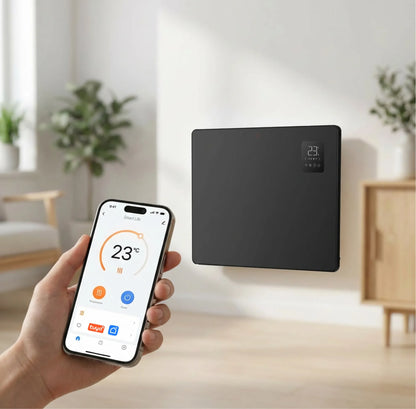BOSTE elektrinis konvektorinis šildytuvas, energiją taupantis, 2000W, WiFi, LED