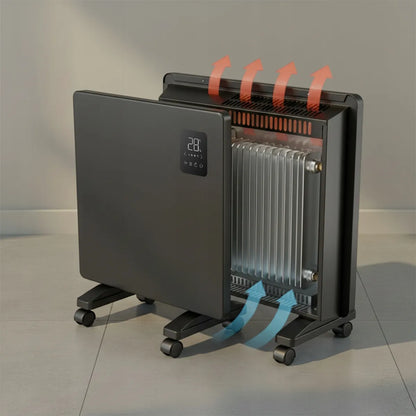 BOSTE elektrinis konvektorinis šildytuvas, energiją taupantis, 2000W, WiFi, LED