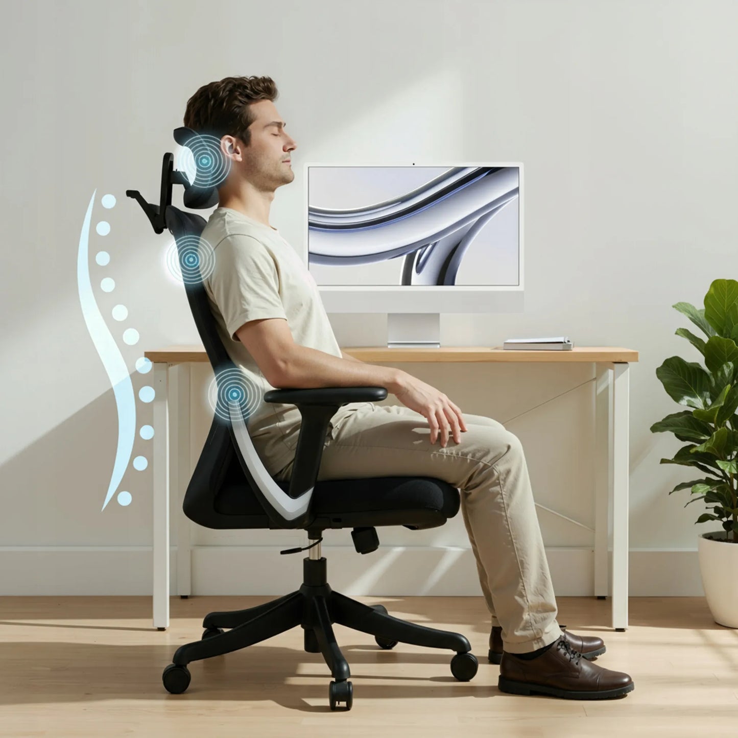 BOSTE ergonominė besisukanti biuro kėdė patogi reguliuojama