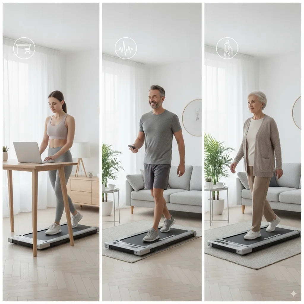 Boste Fitcore T50 Slim elektrinis ėjimo takelis namams, 6 km/h, kompaktiškas