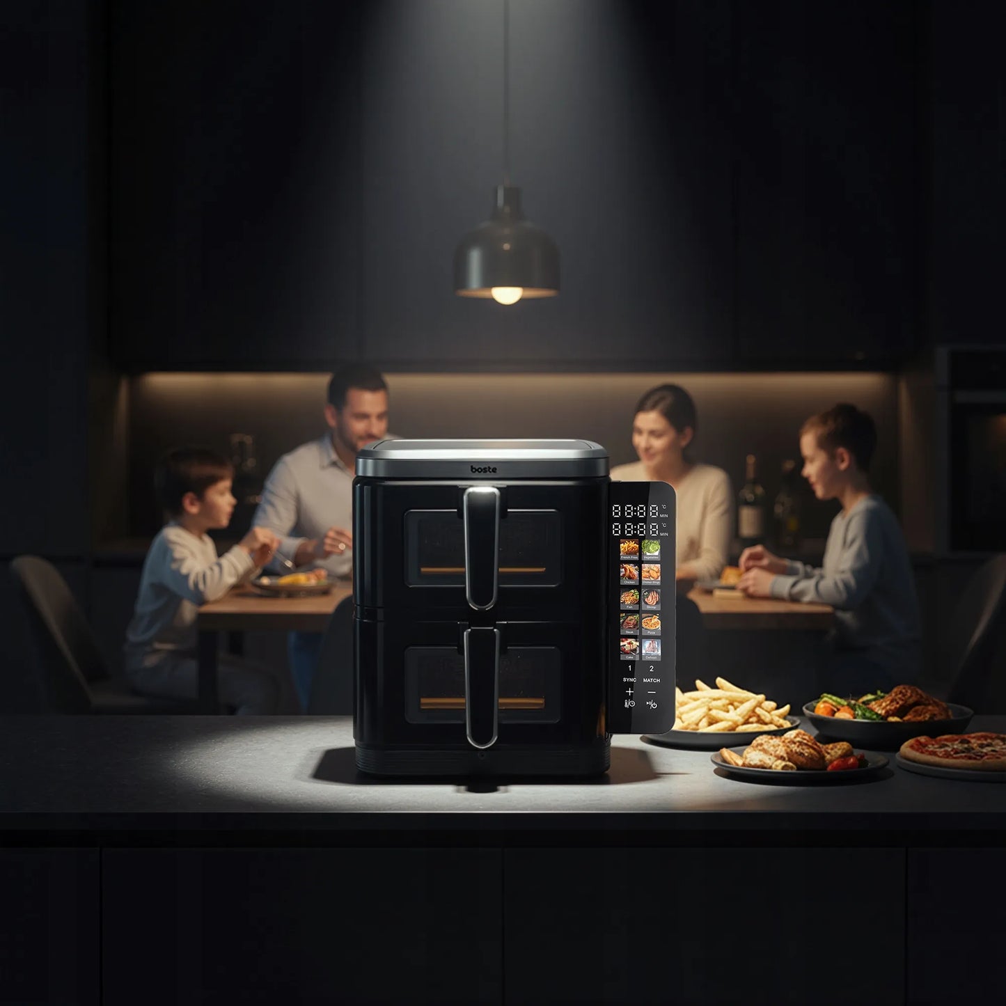 Boste Flavor Cookmaster D6 be Riebalų Veikianti Karšto Oro Gruzdintuvė, 11L, 2800W