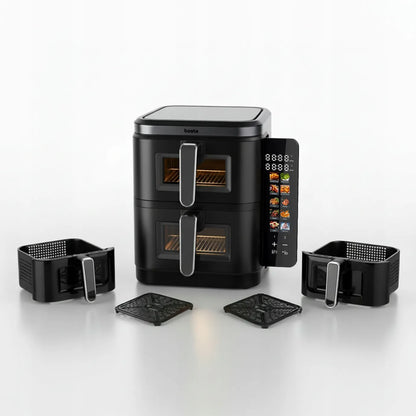 Boste Flavor Cookmaster D6 be Riebalų Veikianti Karšto Oro Gruzdintuvė, 11L, 2800W