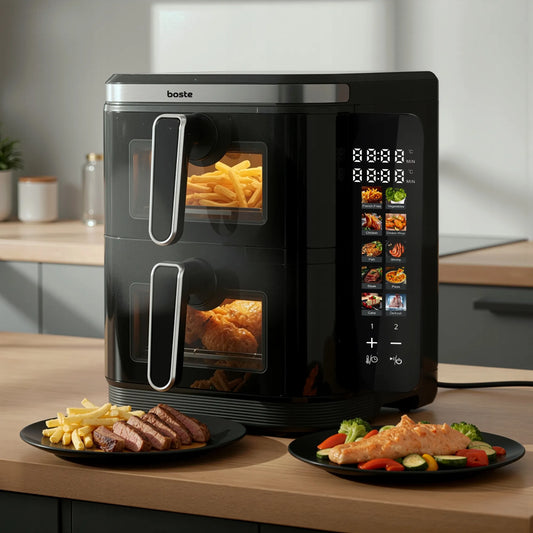 Boste Flavor Cookmaster D6 be Riebalų Veikianti Karšto Oro Gruzdintuvė, 11L, 2800W
