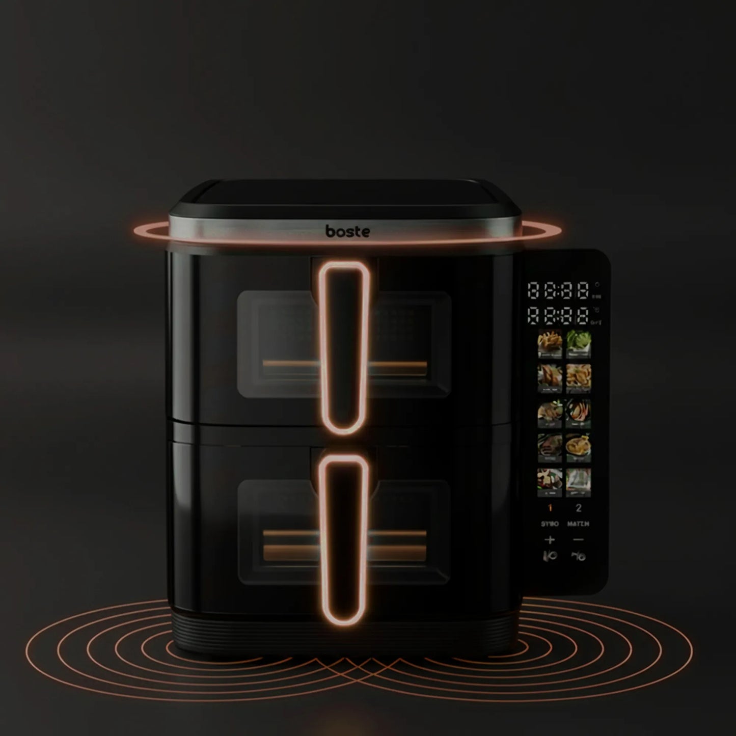 Boste Flavor Cookmaster D6 be Riebalų Veikianti Karšto Oro Gruzdintuvė, 11L, 2800W