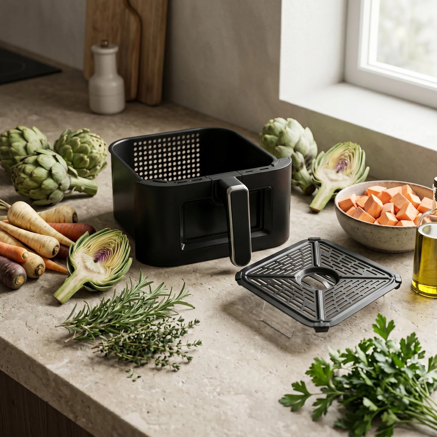 Boste Flavor Cookmaster D8 bekontaktė gruzdintuvė 12L Dual Zone XXL 2 kamerų 3000W