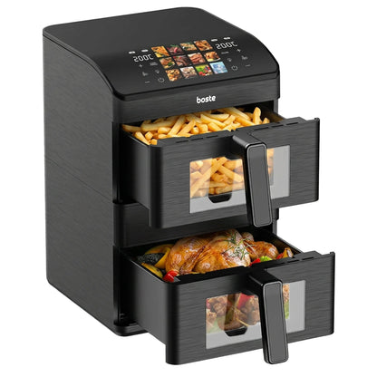 Boste Flavor Cookmaster D8 bekontaktė gruzdintuvė 12L Dual Zone XXL 2 kamerų 3000W