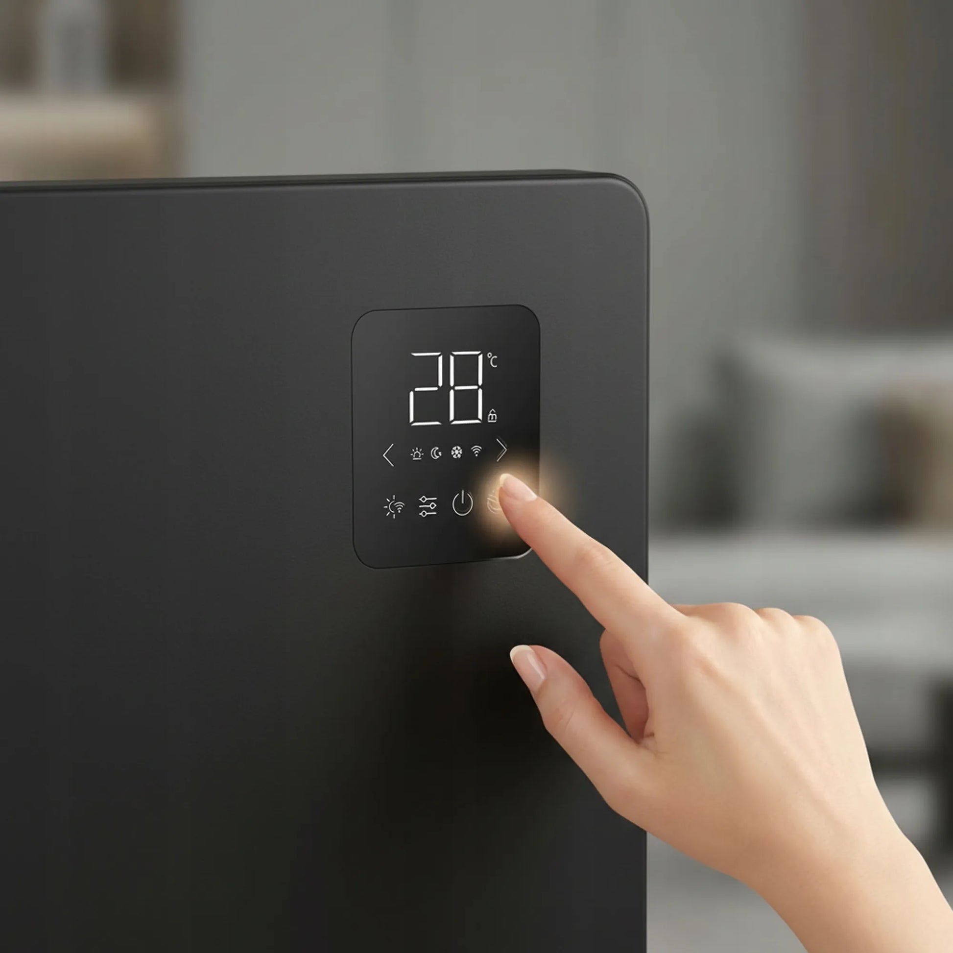 BOSTE išmanusis elektrinis konvekcinis radiatorius 2500W WiFi LED