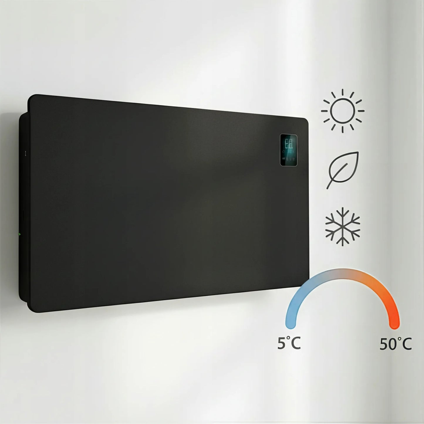 BOSTE išmanusis elektrinis konvekcinis radiatorius 2500W WiFi LED