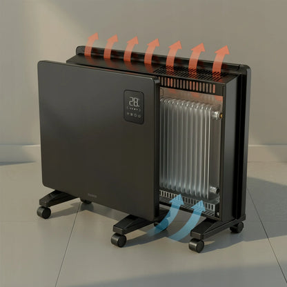 BOSTE išmanusis elektrinis konvekcinis radiatorius 2500W WiFi LED