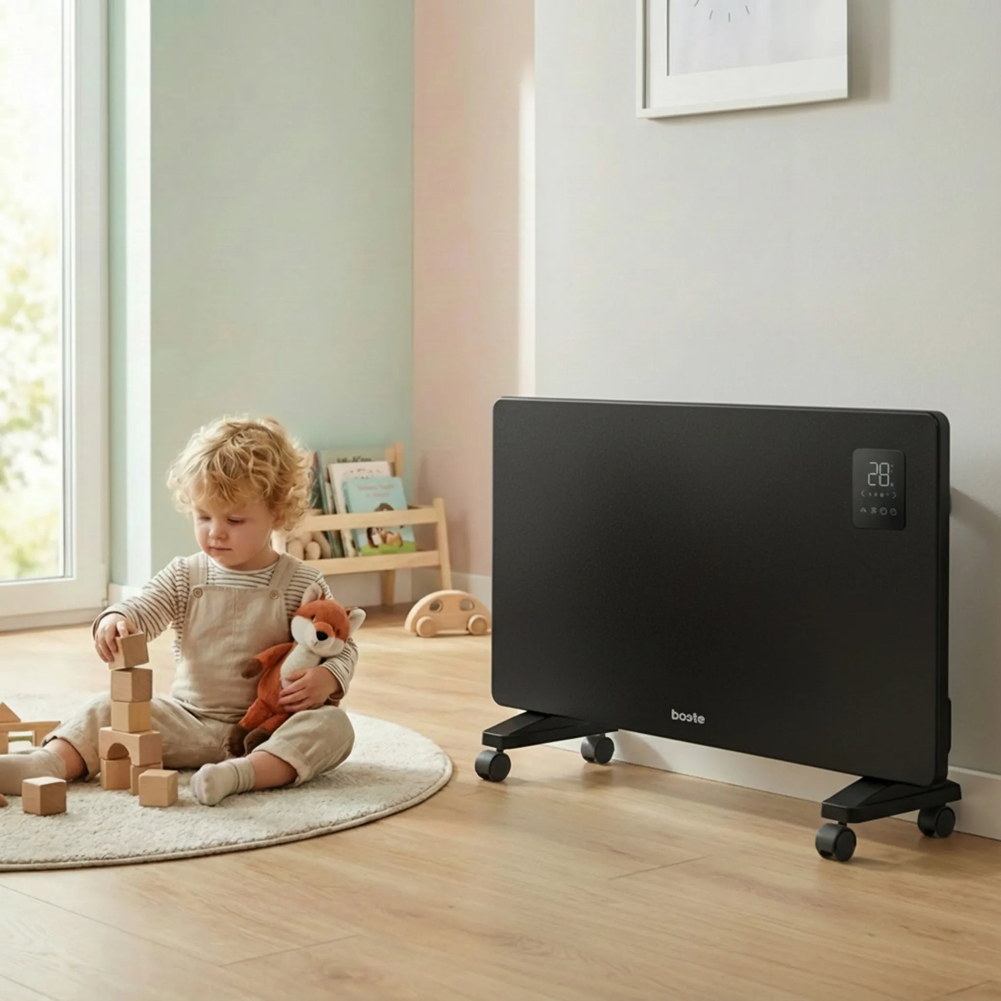 BOSTE išmanusis elektrinis konvekcinis radiatorius 2500W WiFi LED