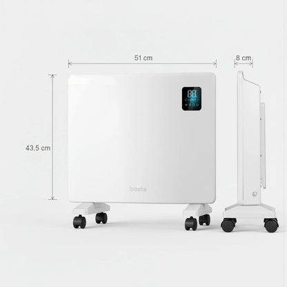 BOSTE išmanusis konvekcinis elektrinis šildytuvas, 1000 W, WiFi, LED