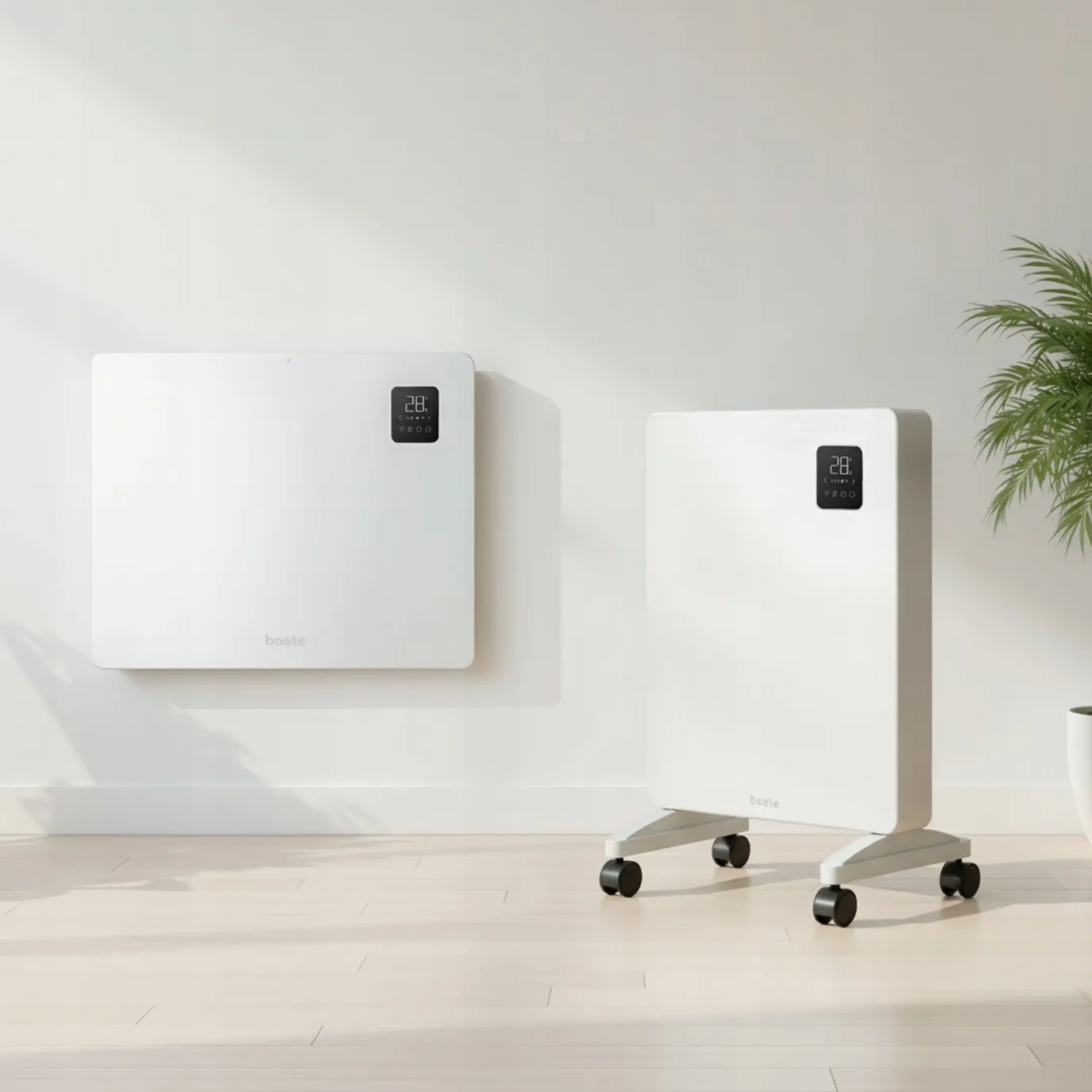 BOSTE išmanusis konvekcinis elektrinis šildytuvas, 1000 W, WiFi, LED