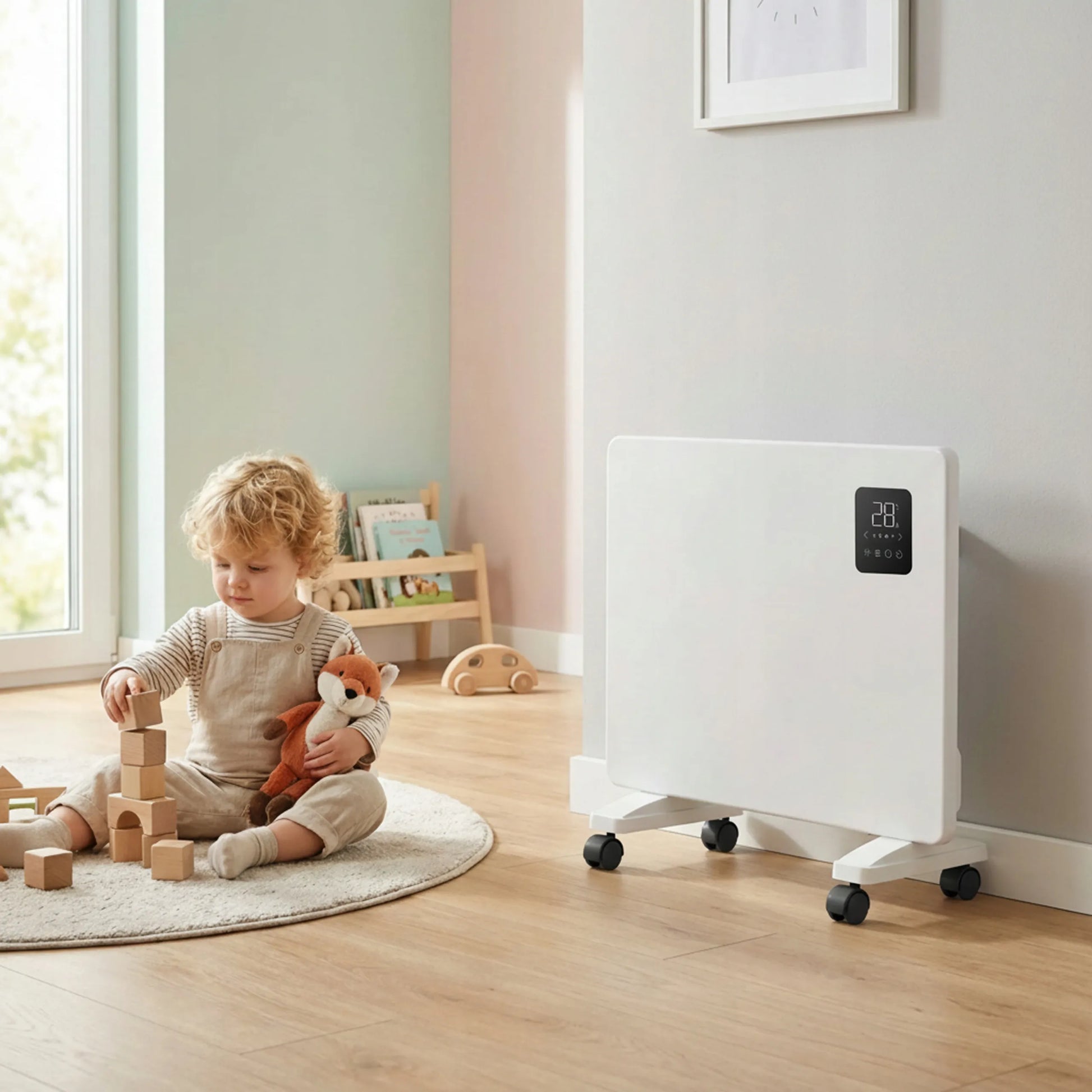 BOSTE išmanusis konvekcinis elektrinis šildytuvas, 1000 W, WiFi, LED