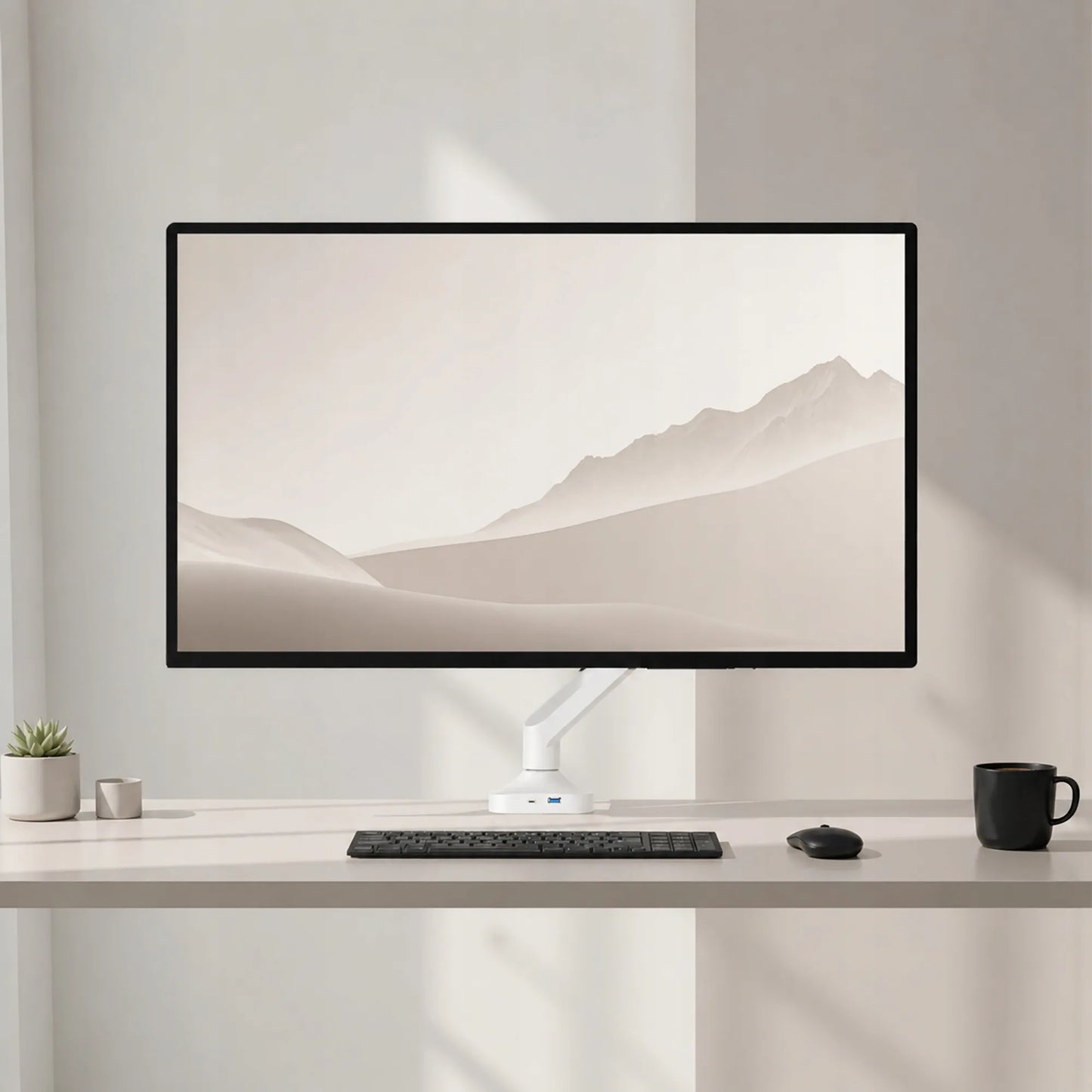Boste monitorlio laikiklis, skirtas 17–40 colių ekranams, VESA, USB prievadai, du montavimo būdai