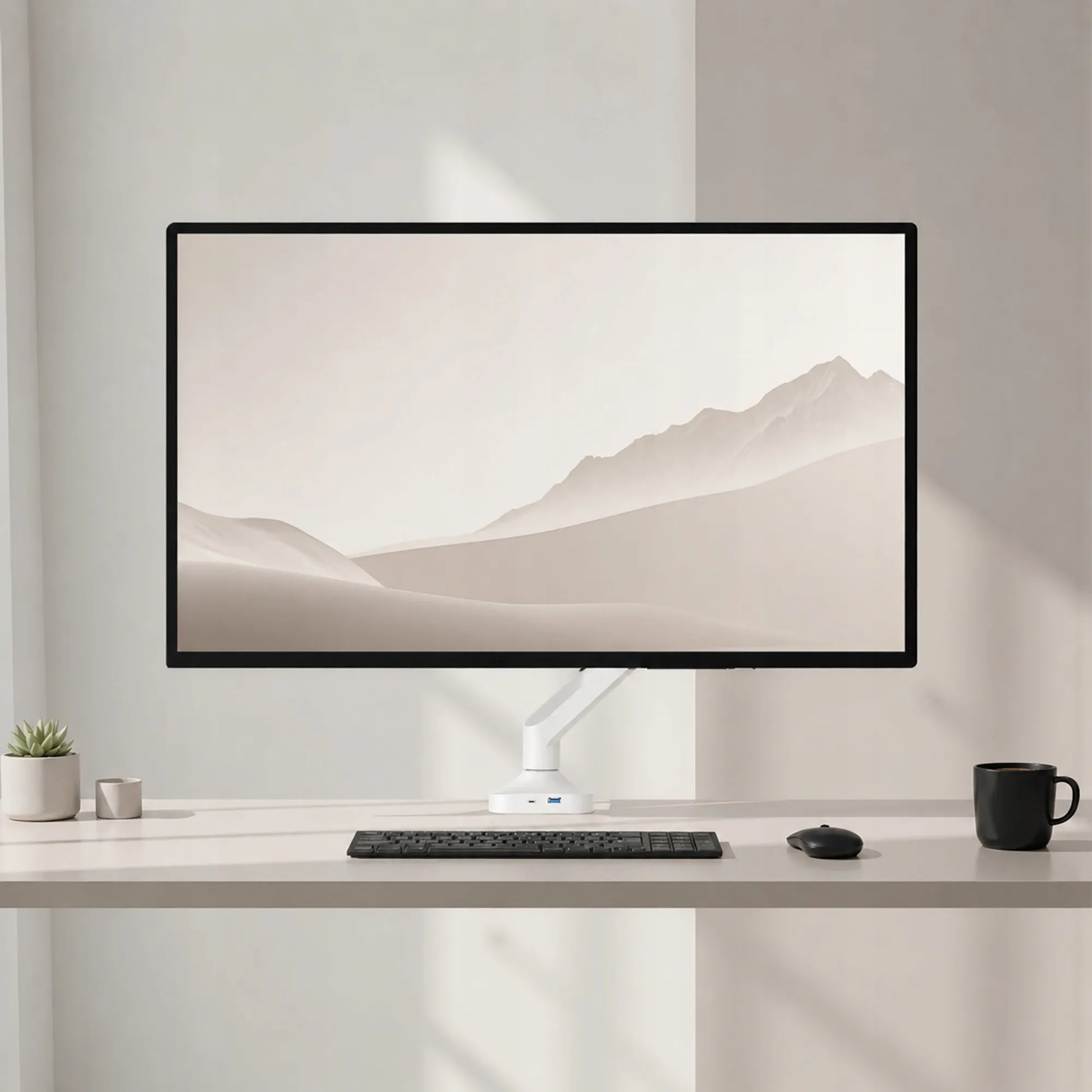 Boste monitorlio laikiklis, skirtas 17–40 colių ekranams, VESA, USB prievadai, du montavimo būdai