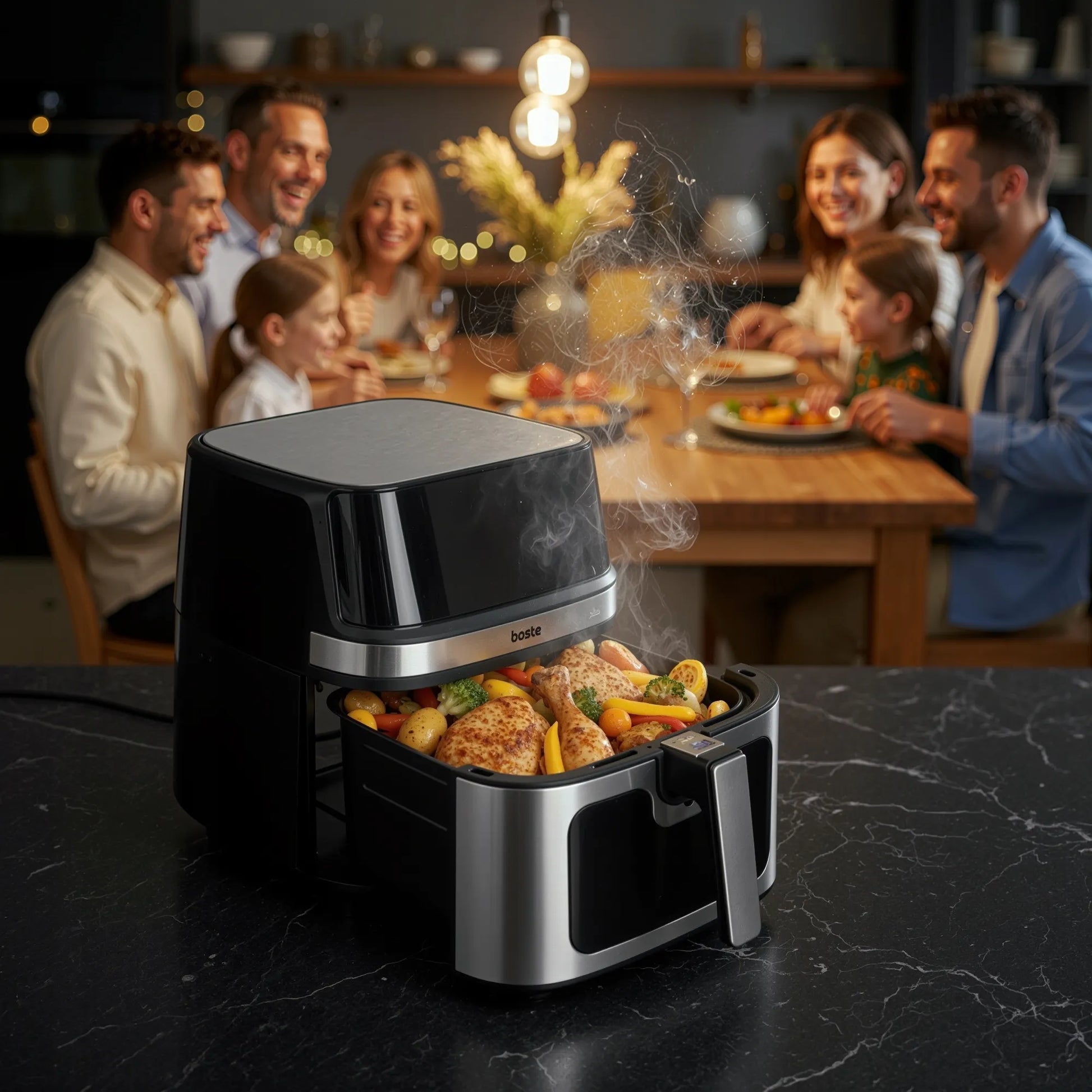Boste orkaitė be riebalų Airfryer 8L 2200W galinga 10 programų didelė