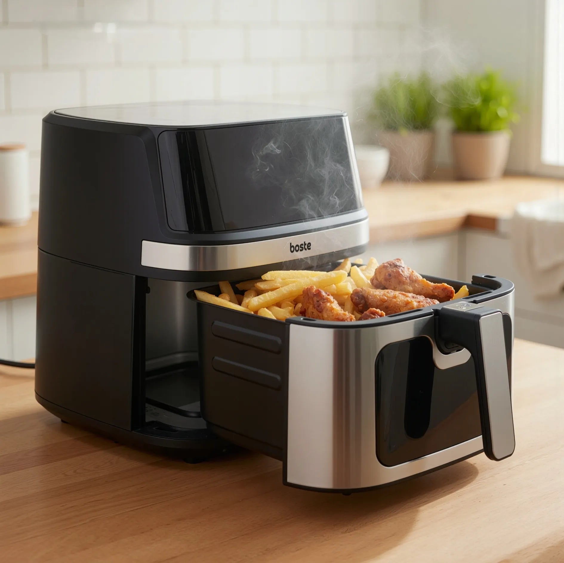 Boste orkaitė be riebalų Airfryer 8L 2200W galinga 10 programų didelė