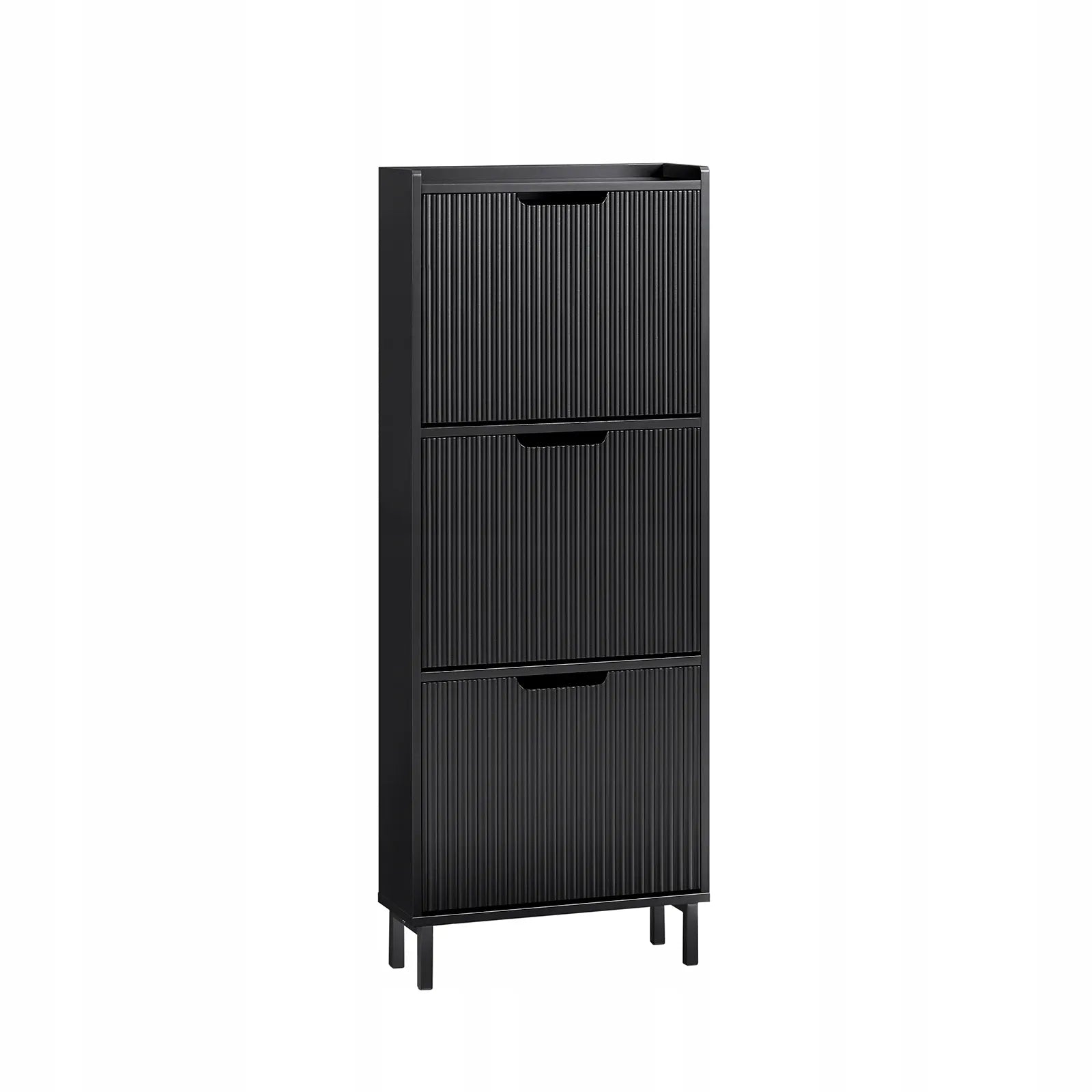 Butėlė su 3 durelėmis prieškambariui, pastatoma, juoda, 50x19 FSR177-H-SCH