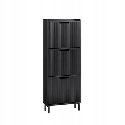 Butėlė su 3 durelėmis prieškambariui, pastatoma, juoda, 50x19 FSR177-H-SCH