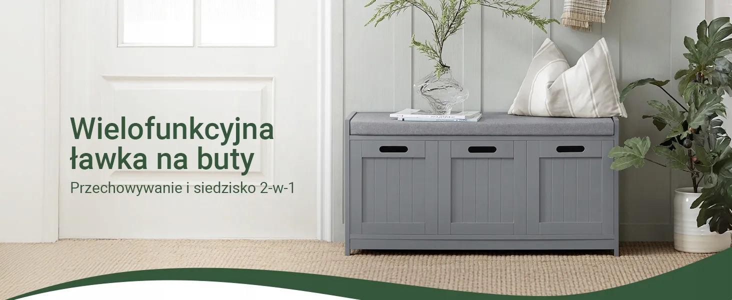 Butėlių spintelė su stalčiumi suolelis komoda organizatorius prieškambariui 90cm FSR80-SG