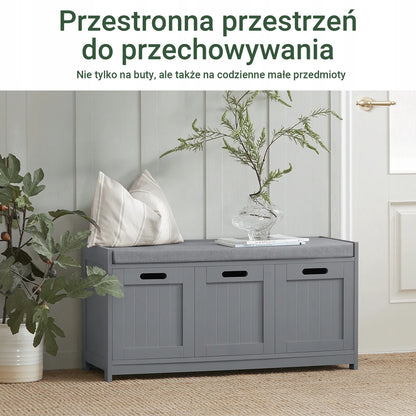 Butėlių spintelė su stalčiumi suolelis komoda organizatorius prieškambariui 90cm FSR80-SG