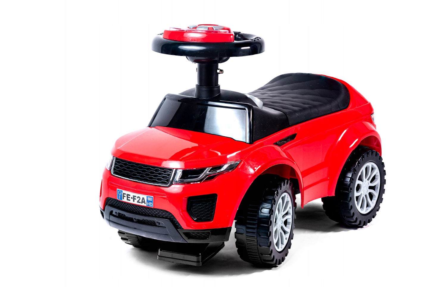 Važinėjimo, stumiamas, vaikštynės tipo automobilis 3in1, didelis, su minkšta odine sėdyne