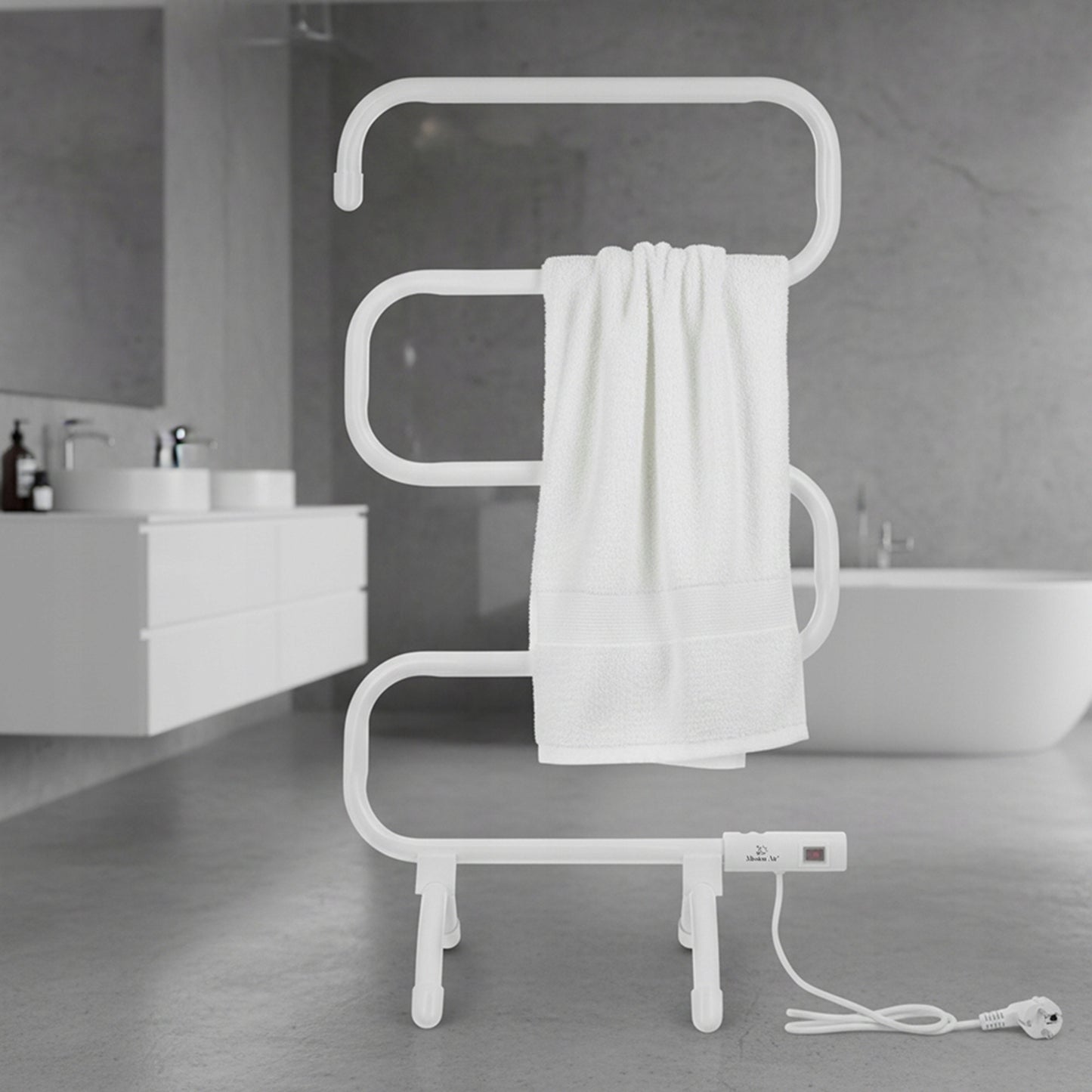 Elektrinis vonios radiatoriaus stovas pakabinamas rankšluosčių džiovintuvas 100W