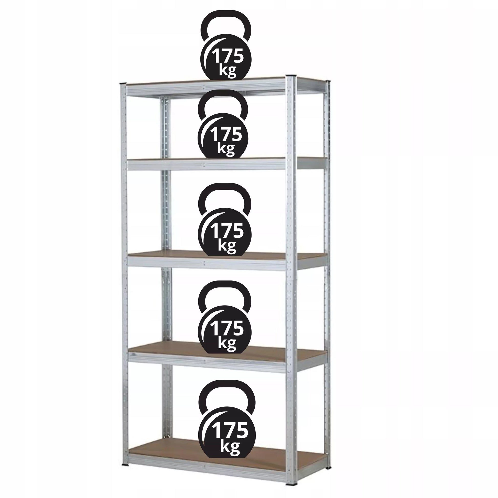 2 vnt. Metalinė sandėliavimo lentyna biurui, garažui 5 lentynos 180x90x40 875kg
