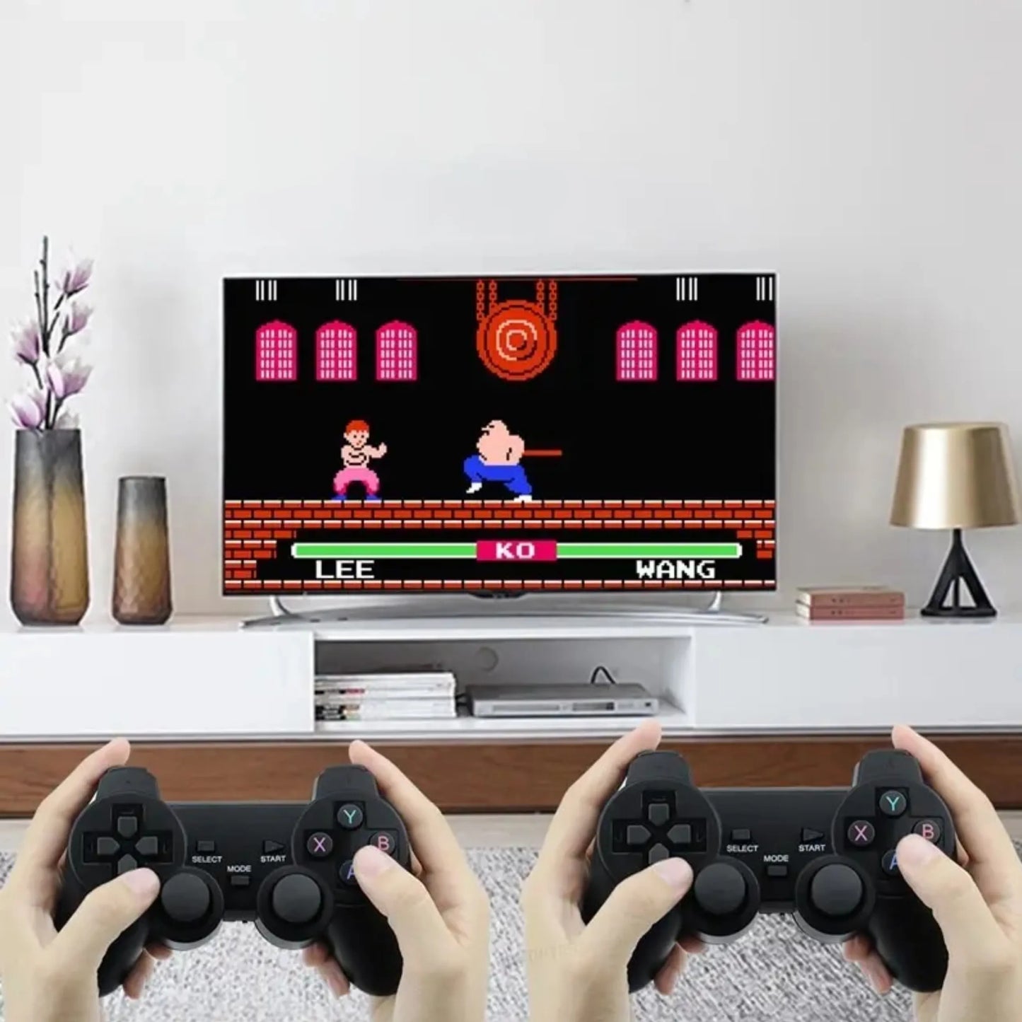 TV žaidimų konsolė MINI RETRO HDMI belaidė 2xPAD 22073 žaidimai