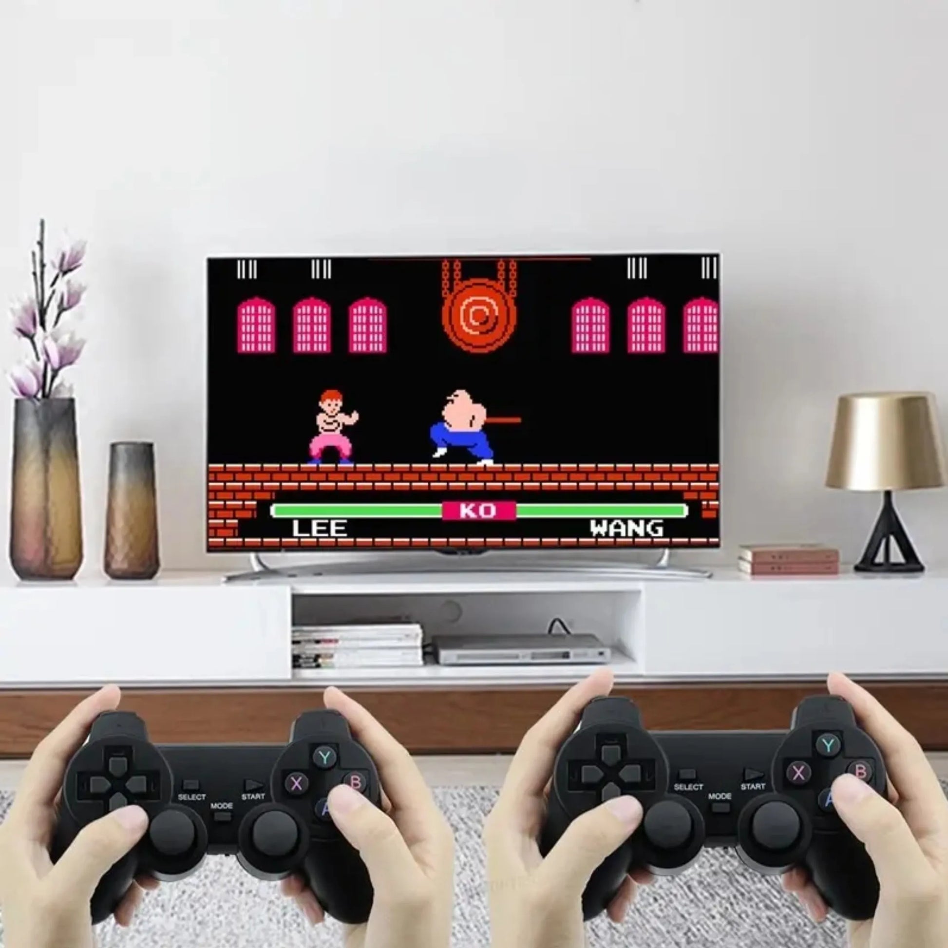 TV žaidimų konsolė MINI RETRO HDMI belaidė 2xPAD 22073 žaidimai