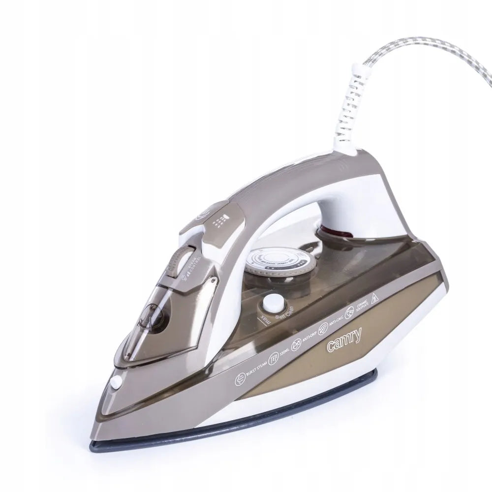 Camry CR 5018 savaime išsivalantis garinis lygintuvas su keraminiu padu, 3000 W, ANTI-DRIP, ANTI-CAL, automatinis išjungimas