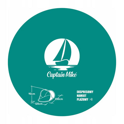 Captain Mike savaime išsiskleidžianti paplūdimio palapinė POP UP skėtis užuovėja su dugnu 200 cm