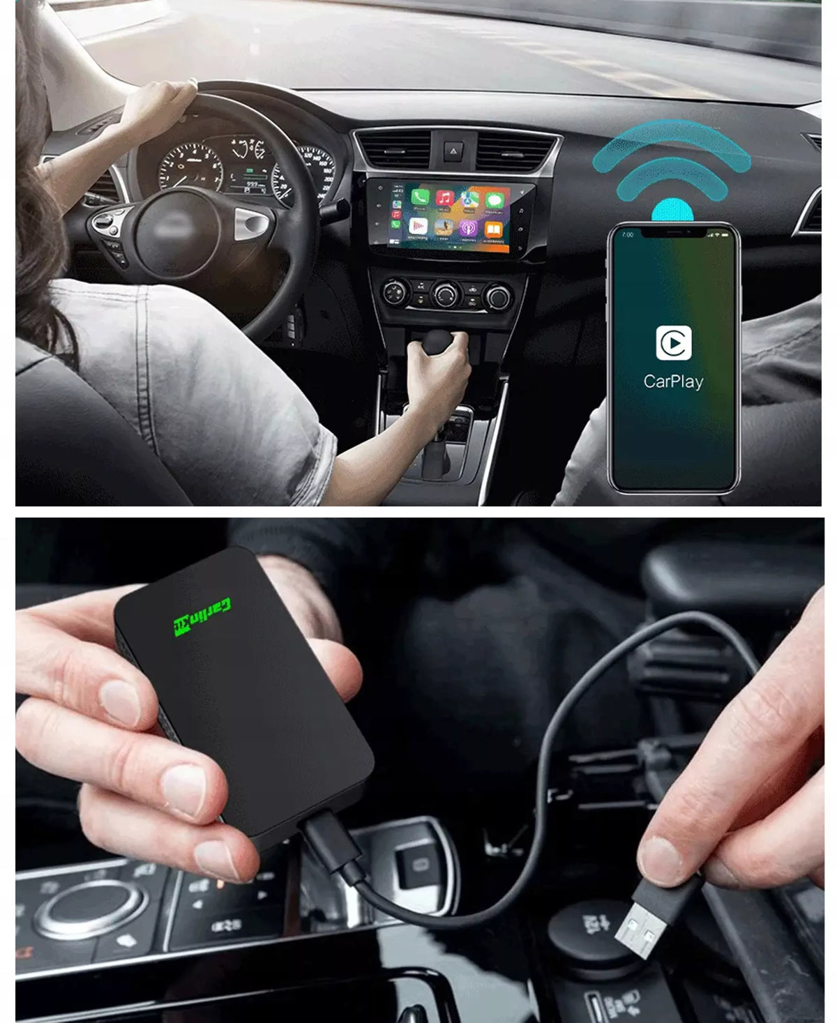 Carlinkit 5.0 belaidis Apple CarPlay ir Android Auto adapteris CPC200-2AIR
