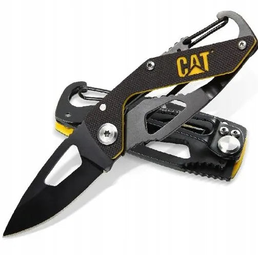 CAT sulankstomas peilis 13.3 cm Pocket Buddy su karabinu