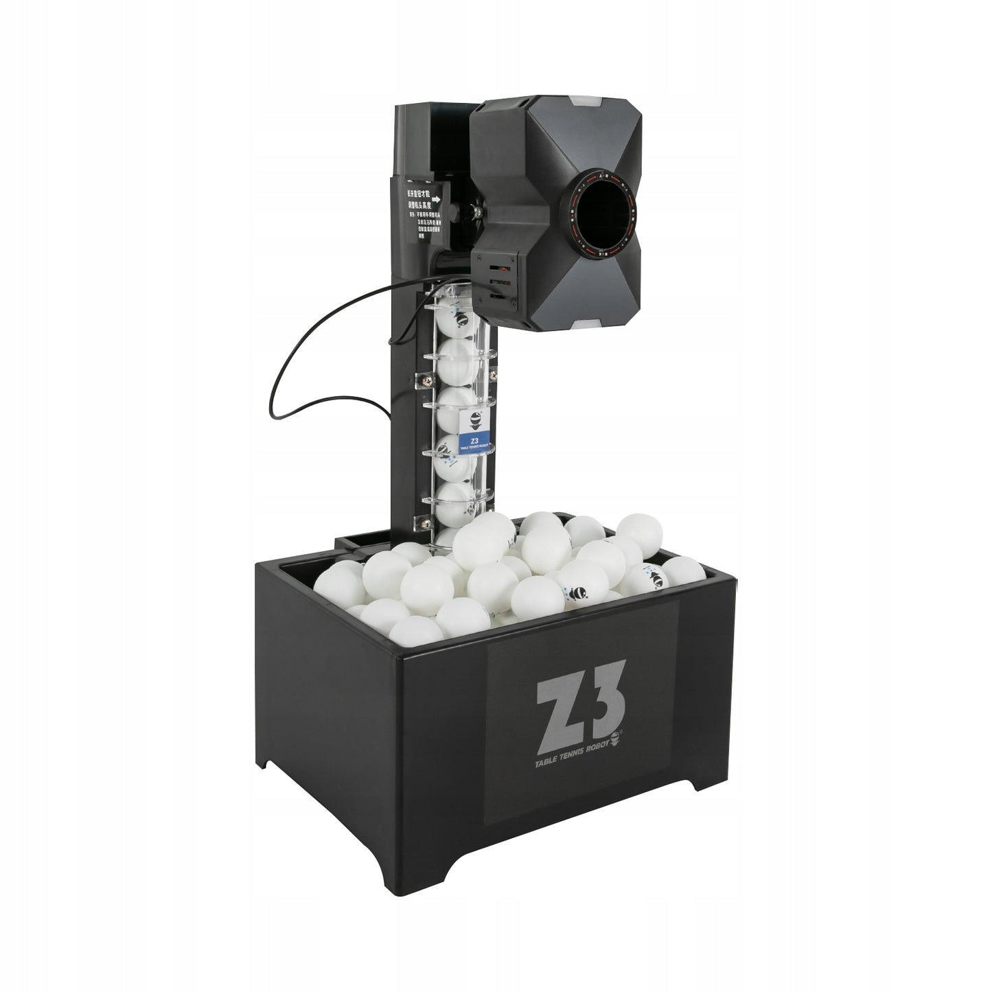 35–90 per minutę Automatinis stalo teniso kamuoliukų tiektuvas 100 kamuoliukų talpos