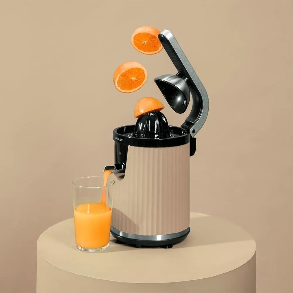 Cecotec Xqueeze RetroJuice 600 citrusinių vaisių sulčiaspaudė su svirtimi, 600 W, smėlio ir rudos spalvos, 03897