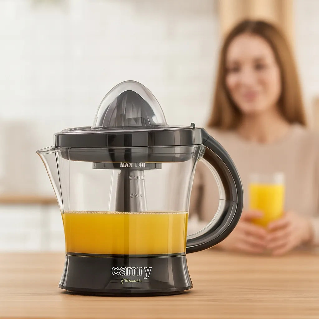 Citrusų sulčiaspaudė virtuvei 60 W, dvikryptė, 2 kūgiai, 1 l talpa