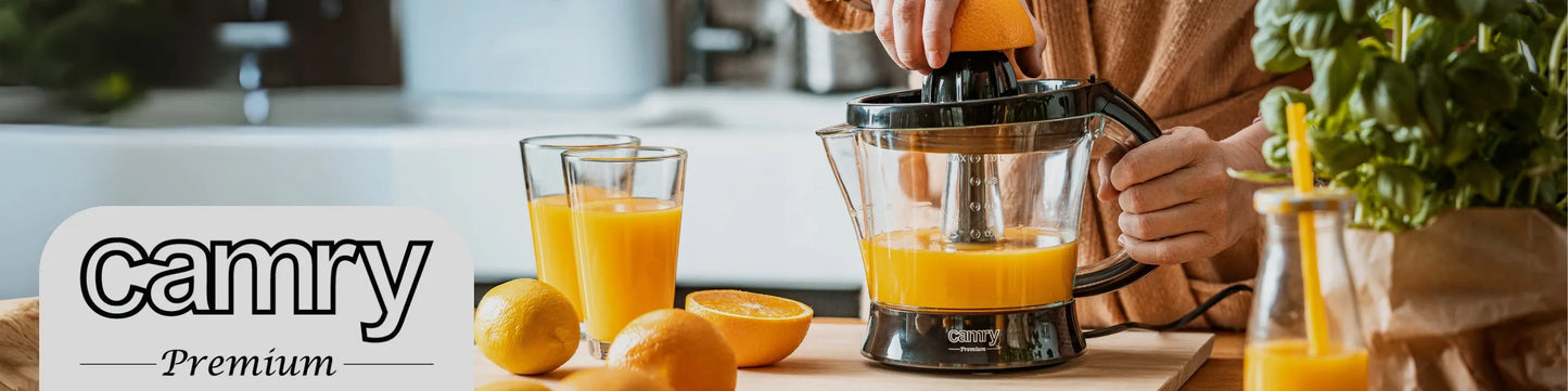 Citrusų sulčiaspaudė virtuvei 60 W, dvikryptė, 2 kūgiai, 1 l talpa