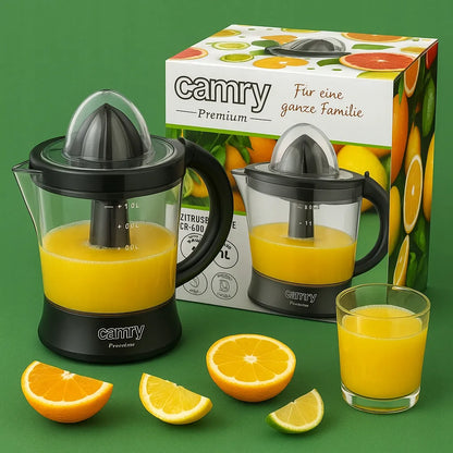 Citrusų sulčiaspaudė virtuvei 60 W, dvikryptė, 2 kūgiai, 1 l talpa